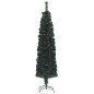 Árvore de Natal artificial fina c/ suporte 150 cm fibra ótica