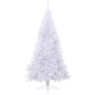 Meia árvore de Natal artificial com suporte 180 cm PVC branco