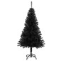 Árvore de Natal artificial com suporte 120 cm PVC preto