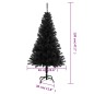 Árvore de Natal artificial com suporte 120 cm PVC preto