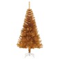 Árvore de Natal artificial com suporte 120 cm PET dourado