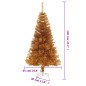 Árvore de Natal artificial com suporte 120 cm PET dourado