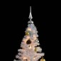 Árvore de Natal artificial pré-iluminada enfeites 150cm branco