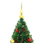 Árvore de Natal artificial pré-iluminada + enfeites 180cm verde