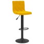 Bancos de bar 2 pcs veludo amarelo mostarda