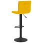 Bancos de bar 2 pcs veludo amarelo mostarda