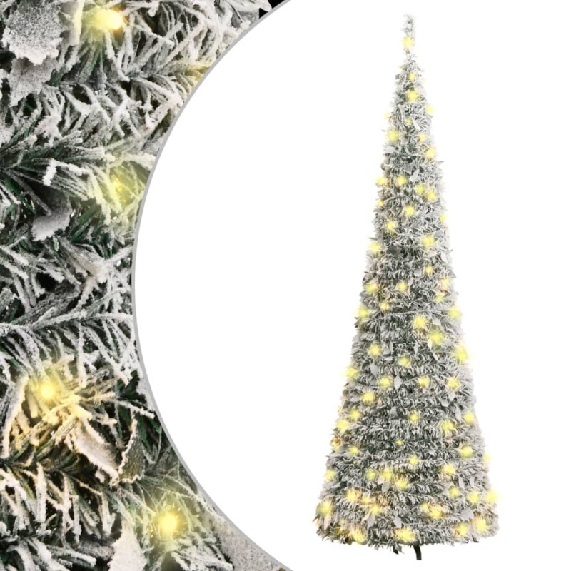 Árvore de Natal artificial pop-up c/ 100 luzes LED e neve 150cm-Árvores de Natal-Home Retail