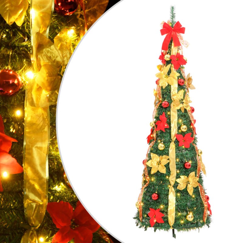 Árvore de Natal artificial pop-up c/ 150 luzes LED 180 cm verde-Árvores de Natal-Home Retail