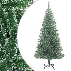 Árvore de Natal artificial c/ flocos de neve 180 cm verde