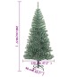 Árvore de Natal artificial com flocos de neve 240 cm verde