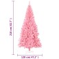 Árvore de Natal artificial com suporte 210 cm PVC rosa