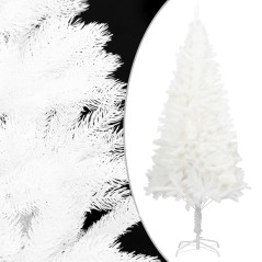 Árvore de Natal artificial agulhas realistas 210 cm branco