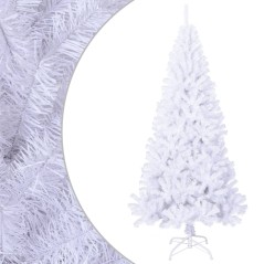 Árvore de Natal artificial com ramos grossos 180 cm PVC branco