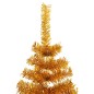 Árvore de Natal artificial com suporte 210 cm PET dourado