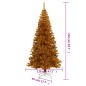 Árvore de Natal artificial com suporte 210 cm PET dourado