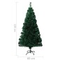 Árvore de Natal artificial com suporte 120 cm fibra ótica verde