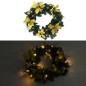 Grinalda de Natal com luzes LED 60 cm PVC verde