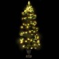 Árvore de Natal rotativa pré-iluminada + vaso PVC 120 cm verde