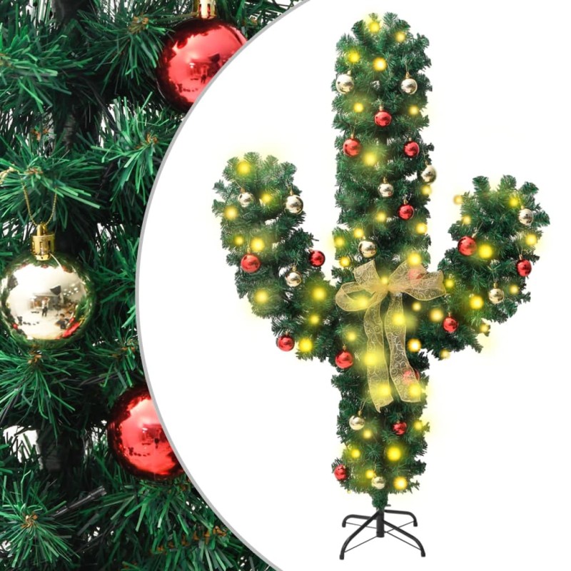 Cato de Natal com suporte e LEDs PVC 180 cm verde-Árvores de Natal-Home Retail