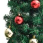 Cato de Natal com suporte e LEDs PVC 180 cm verde