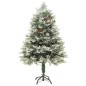 Árvore de Natal com pinhas pré-iluminada 150 cm PVC e PE verde