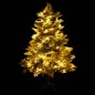 Árvore de Natal com pinhas pré-iluminada 150 cm PVC e PE verde