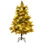 Árvore de Natal com pinhas pré-iluminada 150 cm PVC e PE verde