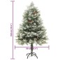 Árvore de Natal com pinhas pré-iluminada 150 cm PVC e PE verde