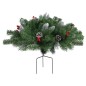 Árvore de Natal artificial de exterior pré-iluminada PVC verde