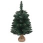 Árvore de Natal artificial pré-iluminada + suportes PVC verde