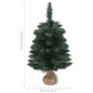 Árvore de Natal artificial pré-iluminada + suportes PVC verde