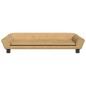 Cama para cães 100x50x21 cm veludo castanho