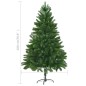 Árvore de Natal artificial agulhas realistas 180 cm verde