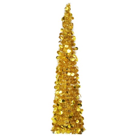 Árvore de Natal pop-up artificial 150 cm PET dourado