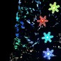 Árvore de Natal com flocos de neve LED 150 cm fibra ótica preto