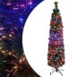 Árvore de Natal artificial fina c/ suporte 120 cm fibra ótica