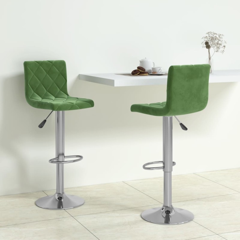 Bancos de bar 2 pcs veludo verde-escuro-Bancos de bar-Home Retail