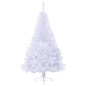 Meia árvore de Natal artificial com suporte 120 cm PVC branco