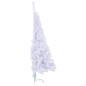 Meia árvore de Natal artificial com suporte 120 cm PVC branco