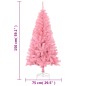 Árvore de Natal artificial com suporte 150 cm PVC rosa