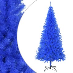 Árvore de Natal artificial com suporte 240 cm PVC azul