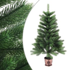 Árvore de Natal artificial agulhas realistas 65 cm verde