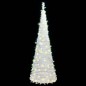 Árvore de Natal artificial pop-up c/ 50 luzes LED 120 cm branco