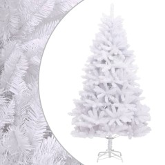 Árvore de Natal artificial articulada com suporte 180 cm branco