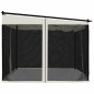 Gazebo com paredes de malha 3x3 m aço creme