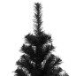 Árvore de Natal artificial com suporte 210 cm PVC preto