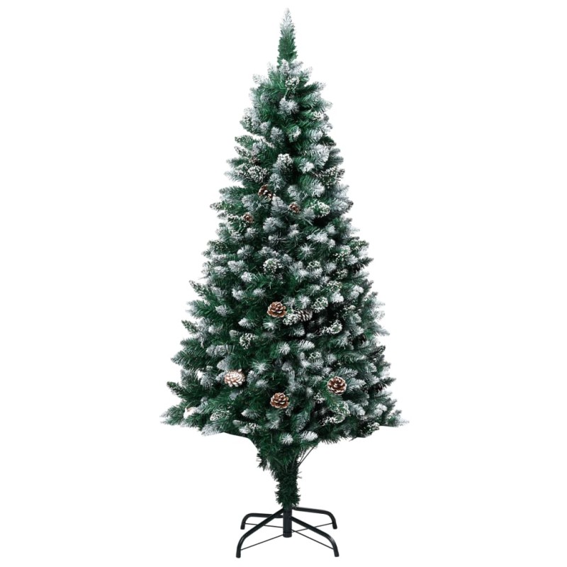 Árvore de Natal artificial com pinhas e neve branca 180 cm-Árvores de Natal-Home Retail