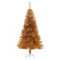 Árvore de Natal artificial com suporte 150 cm PET dourado