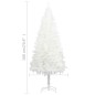 Árvore de Natal artificial agulhas realistas 180 cm branco