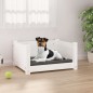 Cama para cães 55,5x45,5x28 cm madeira de pinho maciça branco